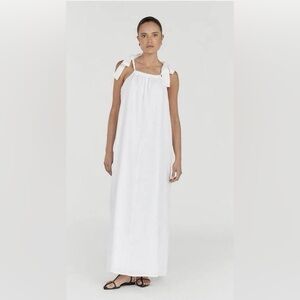 Dish White Saylor Linen Dress